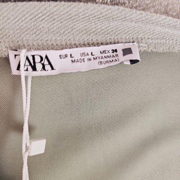 Zara Cozy Soft T-Shirt Dress Gray Blue - Picture 8 of 9